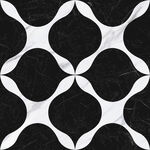 黑白几何图案瓷砖纹理