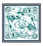 中式传统瑞兽图案丝巾设计