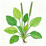 车前草矢量插画素材