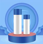 双瓶护肤品展示