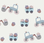 卡通工程车与爱心图案集合