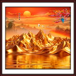 日照金山山水画