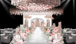 西式粉色系婚礼现场布置