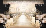 浪漫香槟色奢华婚礼现场布置