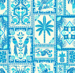 蓝白异域风几何图案纹理