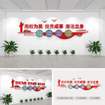 用权为民担责成事廉洁立身文化墙