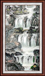 竖幅山水画 