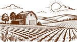 田园风光插画