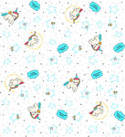 梦幻独角兽卡通图案背景