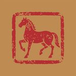 复古风格红马印章图案