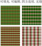 春夏格子面料   绿色格子图案