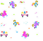 可爱卡通小马装饰图案