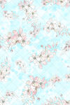 浅蓝色樱花浪漫花卉图案