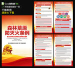 森林草原防灭火条例海报