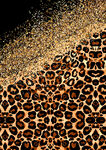 豹纹与金粉背景纹理图案