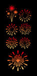 绚丽多彩烟花图案集合