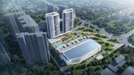 现代城市建筑群鸟瞰图