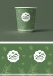 绿色纸杯包装设计
