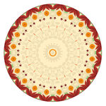 圆形复古地毯印花