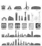 黄埔广州广东羊城粤建筑城市剪影