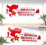 强军目标四有军人文化墙