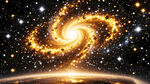 金色璀璨旋涡星空