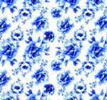 蓝白花卉图案背景