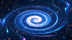 蓝色旋涡星空背景