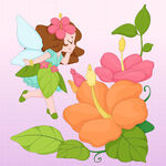 花朵花仙子花精灵小仙女儿童插画