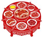 国潮中华美食矢量设计