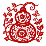 葫芦形状剪纸