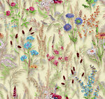 田园风多彩花卉图案背景