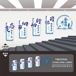 公司企业楼梯间楼道文化墙