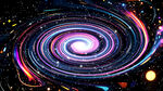 炫彩旋涡星空背景