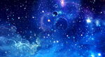 蓝色梦幻宇宙星空背景图