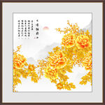 金色牡丹图