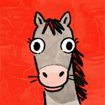 卡通灰马的可爱表情