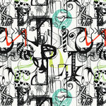 抽象涂鸦艺术图案