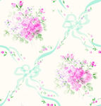 粉色花卉丝带图案背景