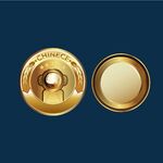 金色圆形按钮图标设计