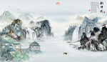 山水水墨画