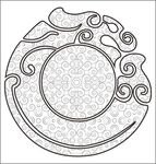 传统中式玉佩龙图案设计