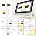 简约画册InDesign模板