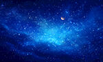 蓝色宇宙星空背景图