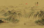 古风水墨山水画