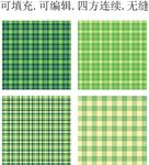 春夏格子面料  绿色格子图案