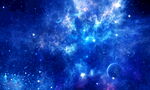 梦幻蓝色星空背景图