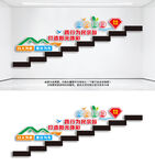 体彩中心楼梯文化墙