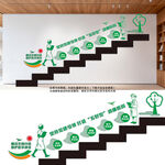 打造五好清廉医院楼梯文化墙