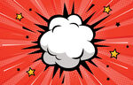 爆炸云特效动感漫画风